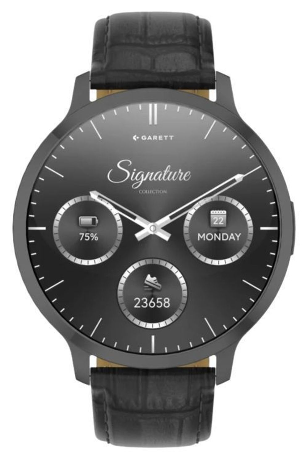 Smartwatch męski Garett Edge czarny stalowy AMOLED 1,73″ + pasek skórzany (4).jpg